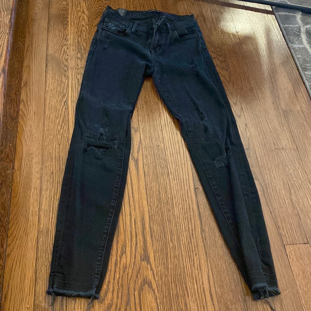 Jbrand dark blue ripped jeans